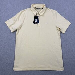 Travis Mathew Shirt Mens Large Yellow Polo Simply Spike Lemonade‎ Logo Golf NEW
